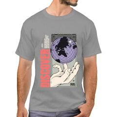 Gri T-Shirt %100 Pamuklu