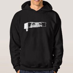 Kapşonlu Cepsiz Siyah Sweatshirt